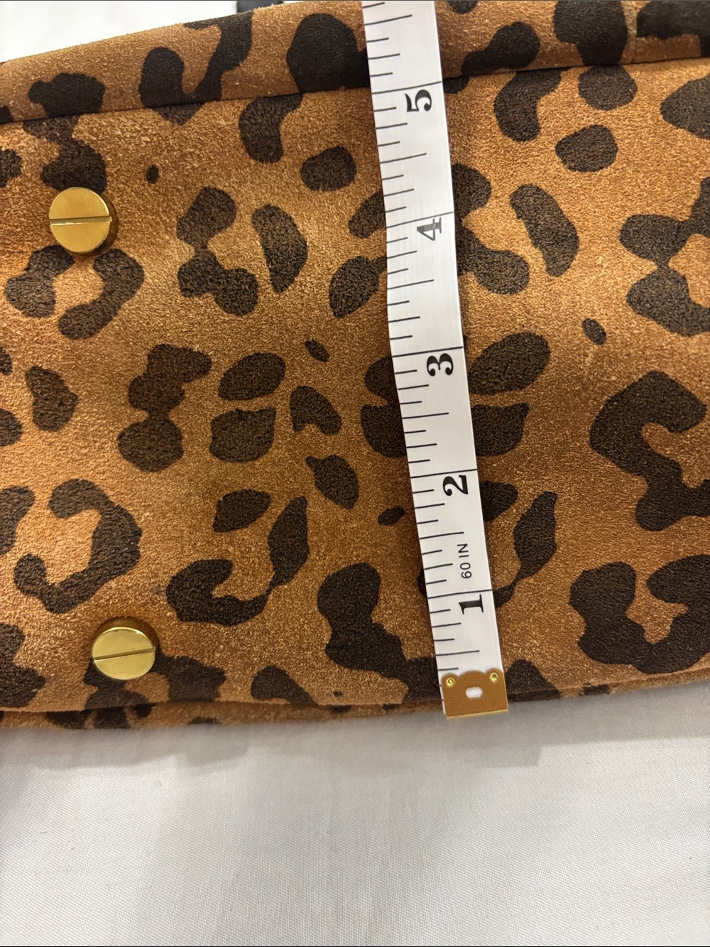 J. Crew Leopard Print Brown Tote Bag with Black Handles - Picture 16 of 16